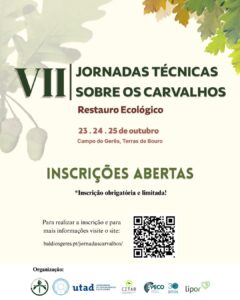 Inscrições abertas | VII Jornadas Técnicas sobre os Carvalhos dias 23, 24 e 25 de outubro de 2026